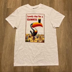Guinness Beer “Lovely Day For A Guinness” Toucan White T-Shirt Men’s Size Md
